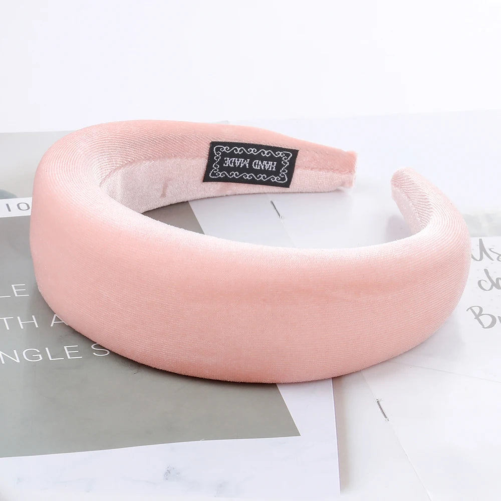 Large Wide Velvet Twist Sponge Headband Padded Hair Hoops Hairbands for Women Girl Wavy Braided Headbands Hair Accessories