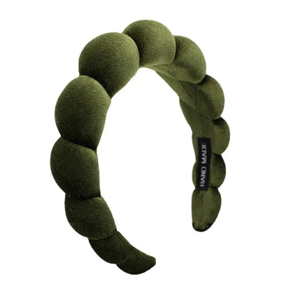 Large Wide Velvet Twist Sponge Headband Padded Hair Hoops Hairbands for Women Girl Wavy Braided Headbands Hair Accessories