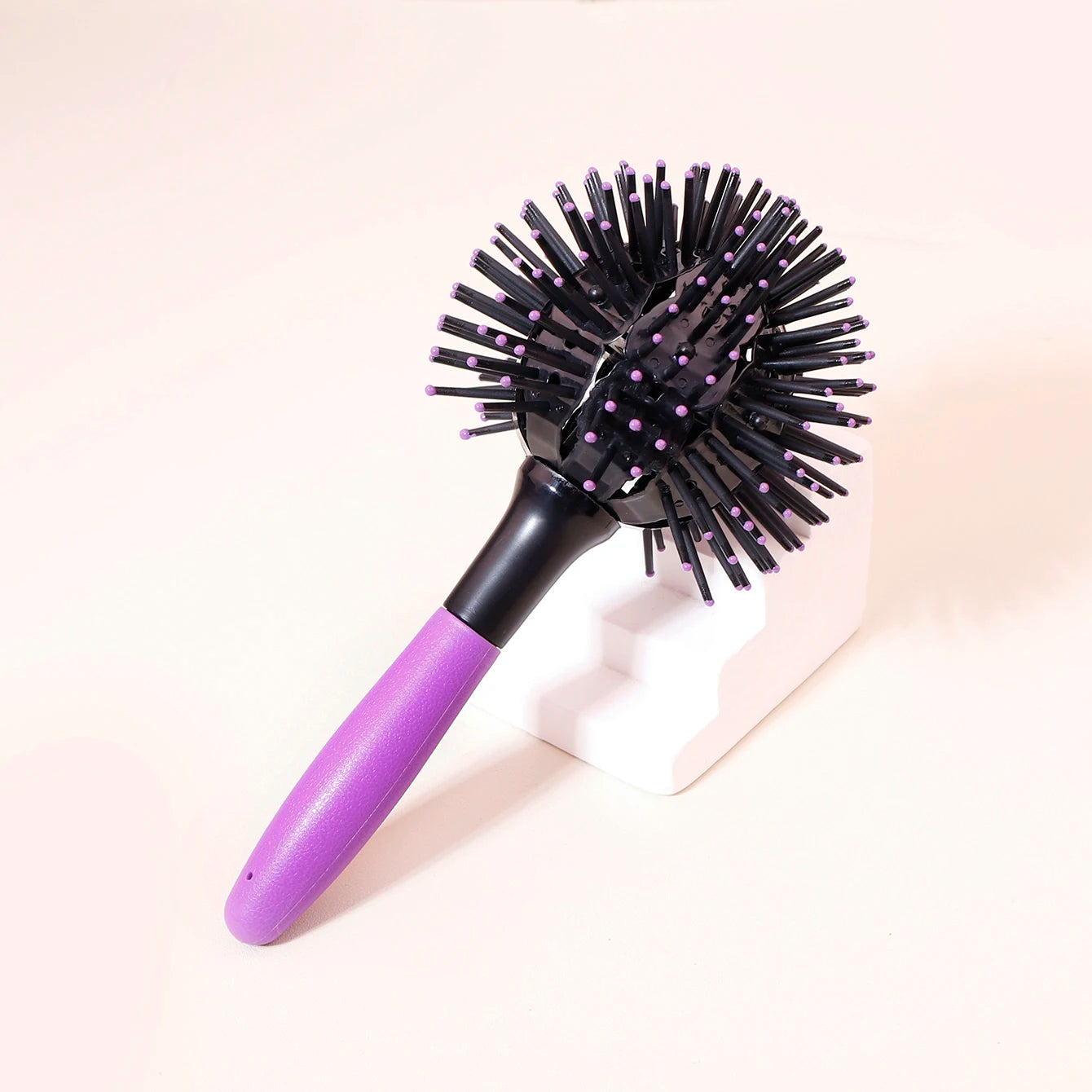 1/3Pcs 3D Curl Hair Brush 360° round Styling Hair Brush Detangling Hairbrush Spherical Ball，Special for Real Hair Wigs