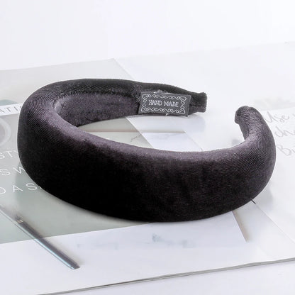 Large Wide Velvet Twist Sponge Headband Padded Hair Hoops Hairbands for Women Girl Wavy Braided Headbands Hair Accessories