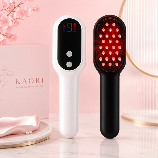 Peine Láser Anticaída LED para el Crecimiento del Cabello | Masajeador Capilar con Luz Roja e Infrarroja – KAORI