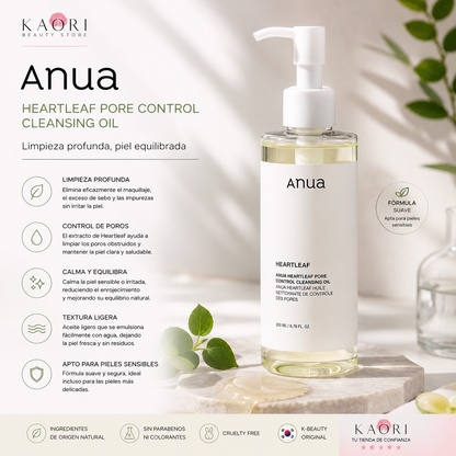 Limpiador Facial ANUA | Limpieza Profunda, Control de Poros e Hidratación | Limpiador Diario para Todo Tipo de Piel | K-Beauty