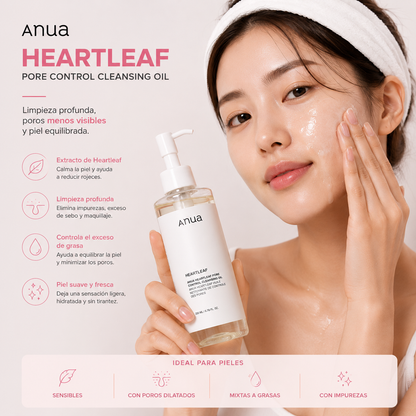 Limpiador Facial ANUA | Limpieza Profunda, Control de Poros e Hidratación | Limpiador Diario para Todo Tipo de Piel | K-Beauty