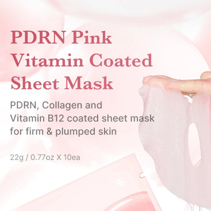Mascarilla Facial Medicube Salmon DNA PDRN Pink Vita Coating Sheet Mask 10 unidades, Tecnología de Hidrogel, Cuidado de la Piel Coreano, K-Beauty, Maquillaje Coreano