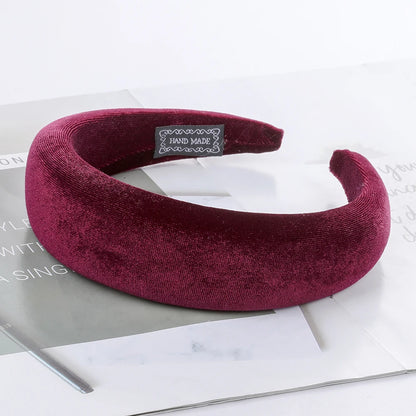 Large Wide Velvet Twist Sponge Headband Padded Hair Hoops Hairbands for Women Girl Wavy Braided Headbands Hair Accessories