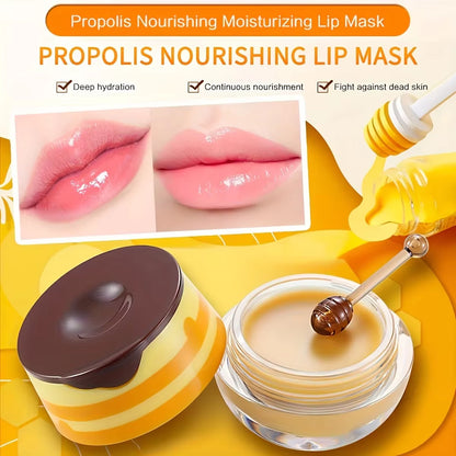 2 Pack Bee Balm Lip Balm, Exfoliating & Hydrating & Prevention Dry and Cracked Lip Scrubs Lip Sleeping Mask Reduces Lip Lines