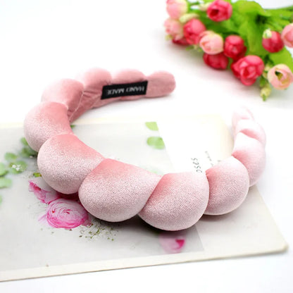 Large Wide Velvet Twist Sponge Headband Padded Hair Hoops Hairbands for Women Girl Wavy Braided Headbands Hair Accessories