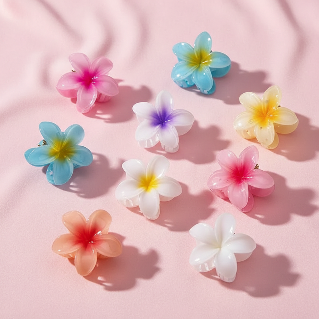 Flat lay pinzas hawaianas