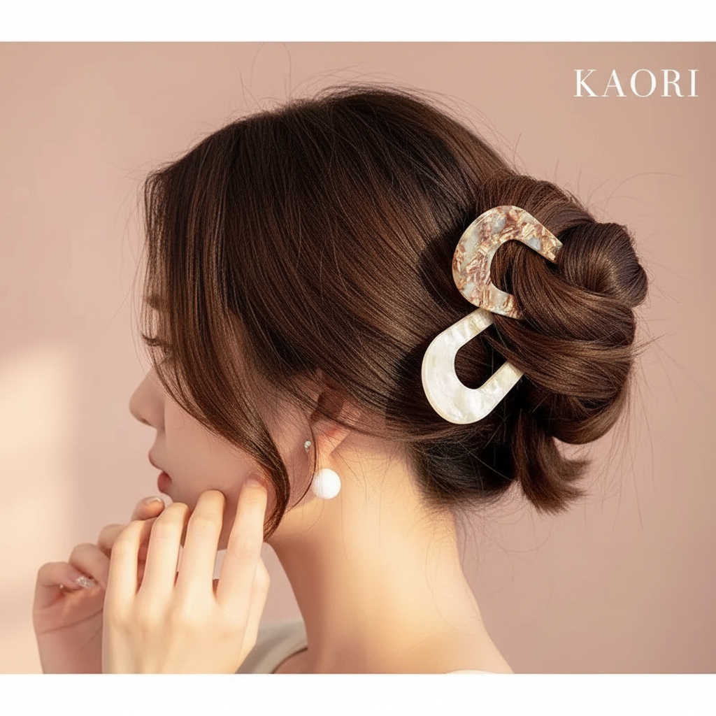 Recogido romántico blanco KAORI